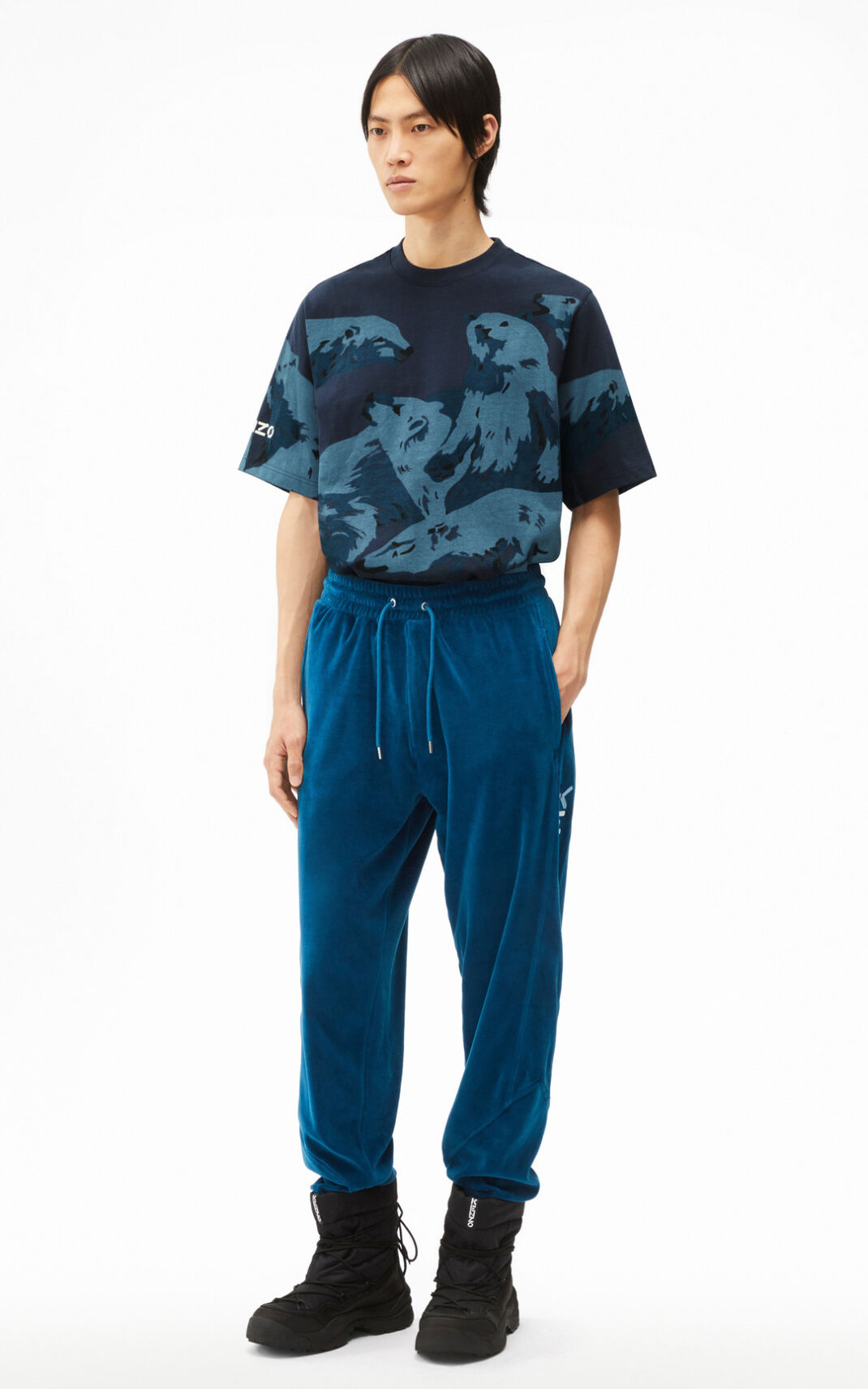 Jogger Kenzo The Invierno Capsule oversized velvet Hombre Azules OJC851249